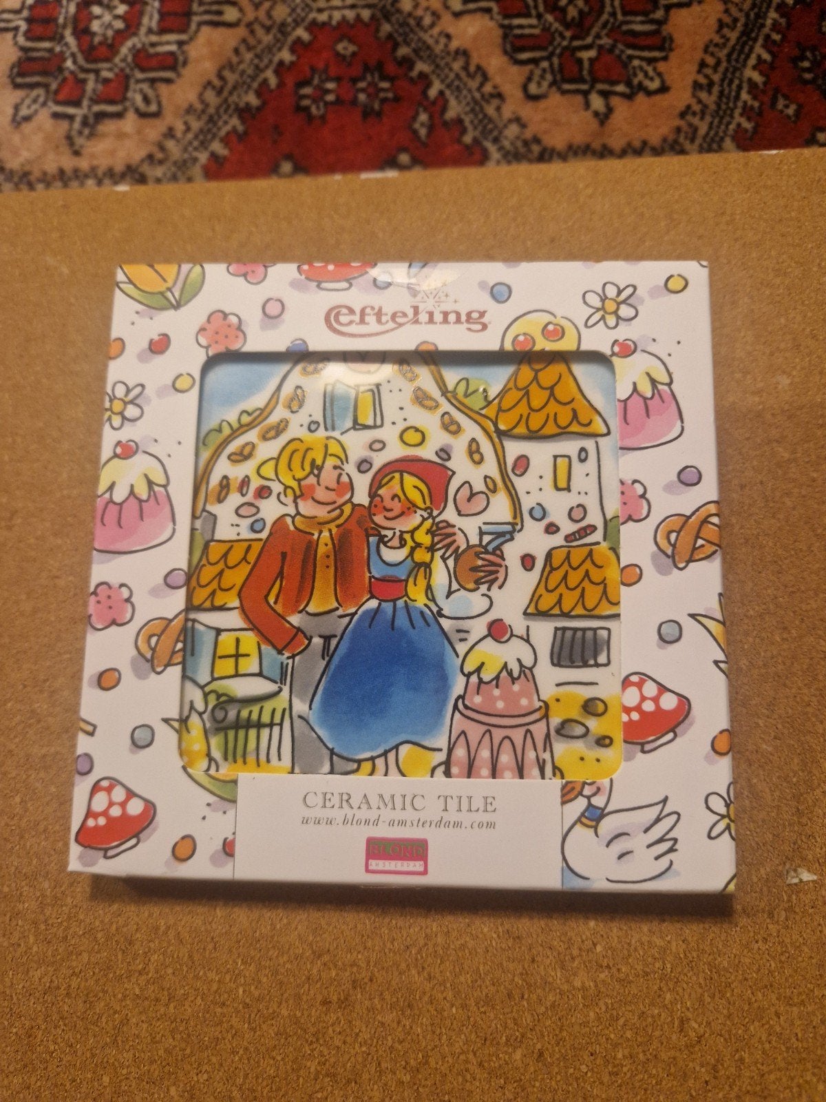 Efteling Blond Amsterdam keramisch tegel  Hans en Grietje, Verzamelen, Ophalen of Verzenden, Nieuw, Overige typen
