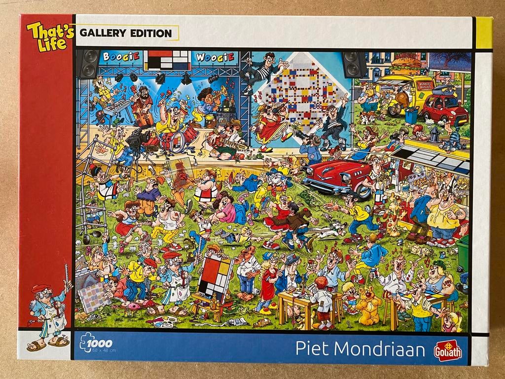 Puzzel Gallery Edition Piet Mondriaan 1000st z.ga.n., Ophalen, 500 t/m 1500 stukjes, Zo goed als nieuw