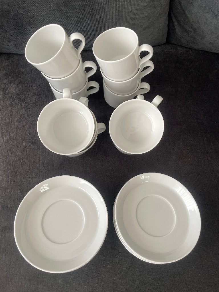 Zes koffiekoppen en zes theekoppen Arzberg Tric, Arzberg, Overige typen, Ophalen of Verzenden, Zo goed als nieuw