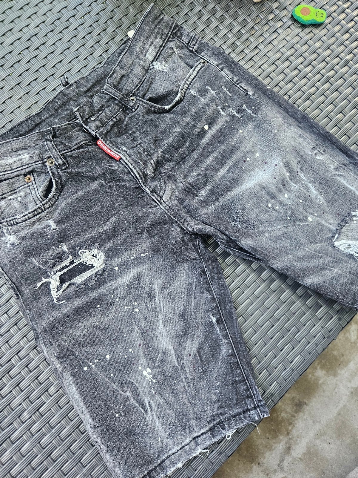 Dsquared 2 Tidy Biker Jeans Kort maat 42(M/L), Dsquared2, Zwart, W32 (confectie 46) of kleiner, Ophalen of Verzenden
