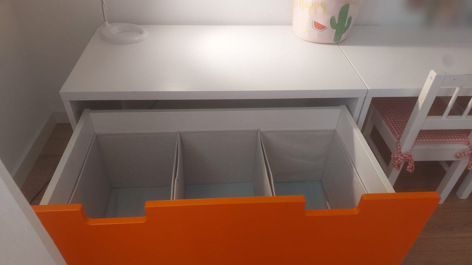 Combi kinderbureau, opberglade en kast (Ikea Smastad), Ophalen, Gebruikt, Overige typen, Meerkleurig