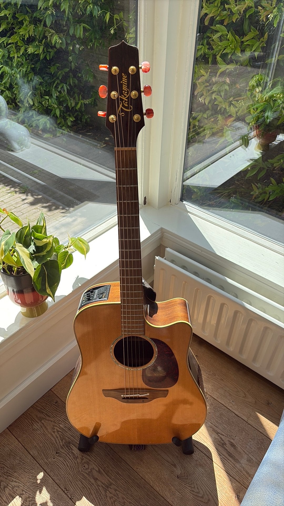 Handgemaakte Takamine EAN16C Pro Series (made in Japan), Ophalen of Verzenden, Gebruikt, Western- of Steelstringgitaar, Met koffer