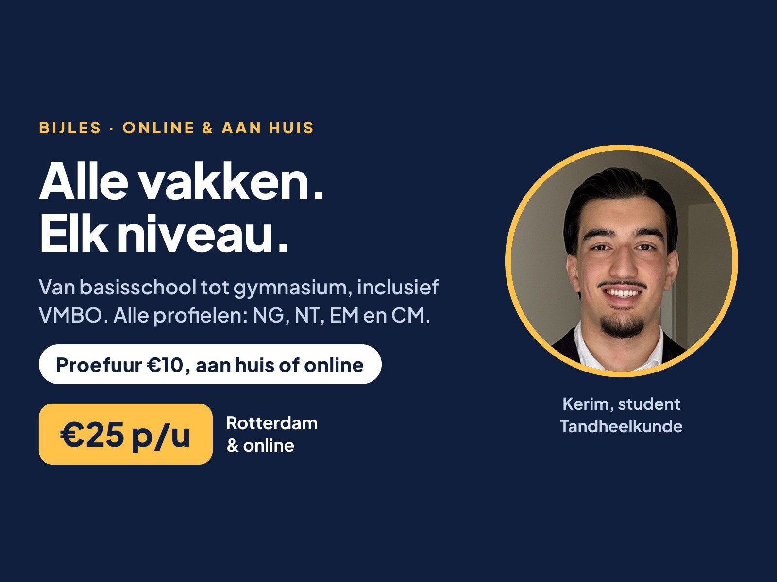 Bijles middelbare school Rotterdam – aan huis & online, Bijles