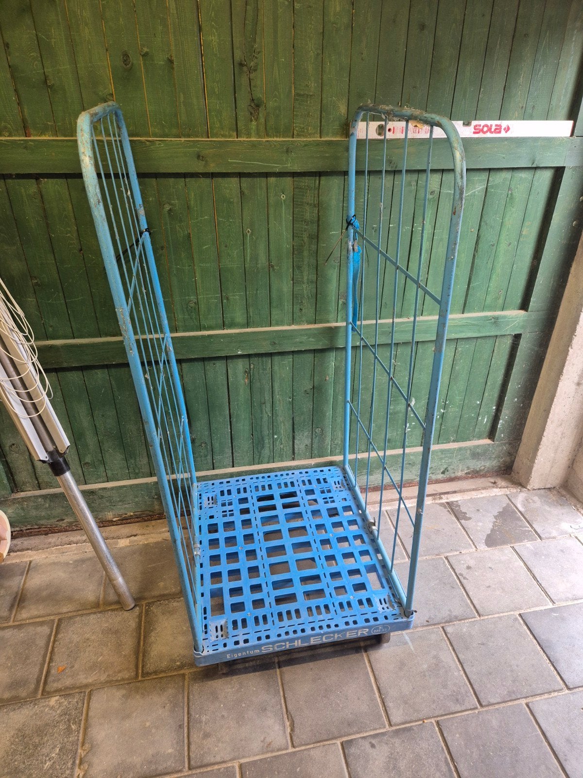 Blauwe transportkar / rolcontainer - Gebruikt, Doe-het-zelf en Verbouw, Ophalen of Verzenden