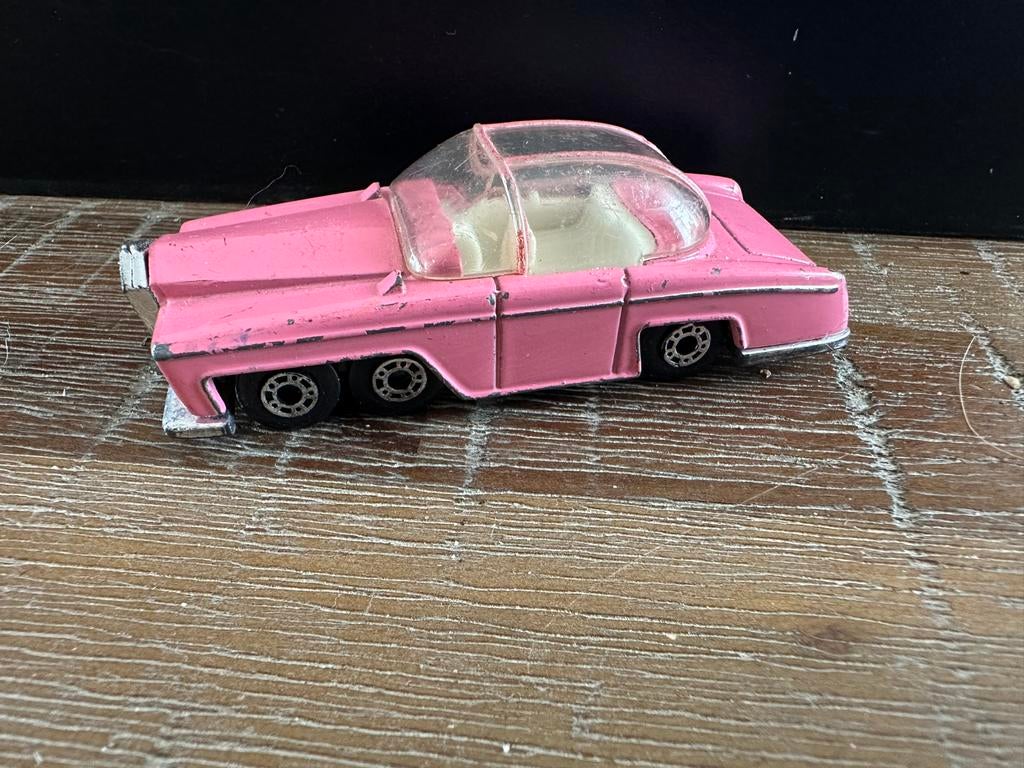 Vintage Matchbox FAB1 Thunderbirds Roze Auto, Ophalen, Gebruikt, Auto, Overige merken
