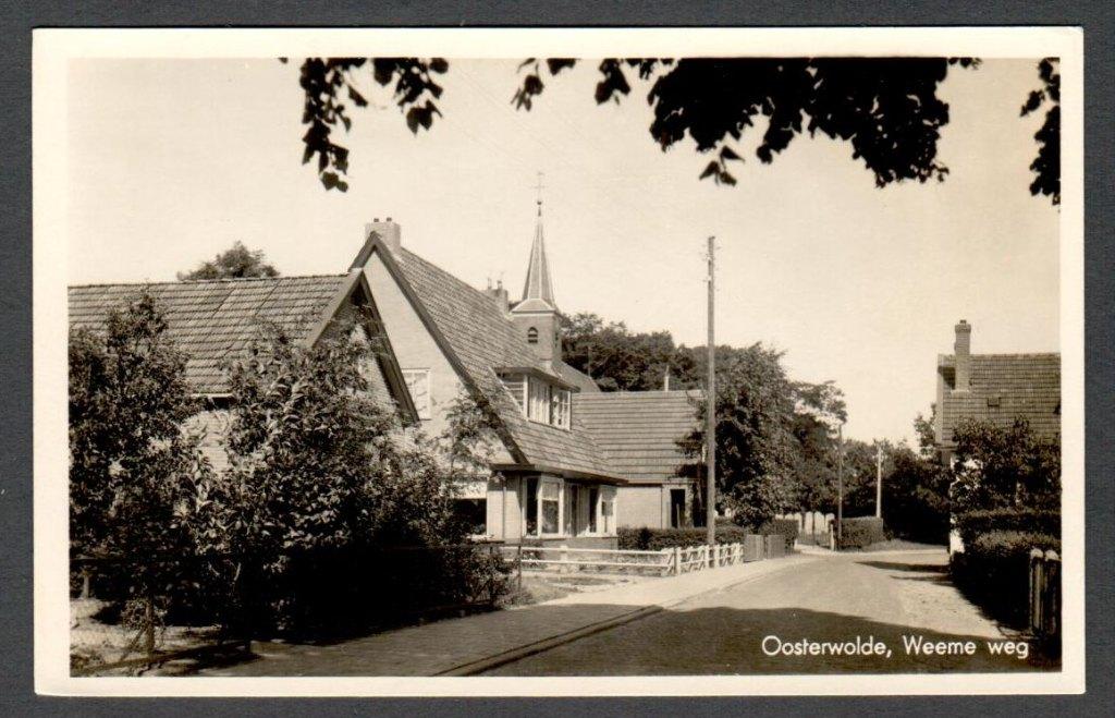 Oude ansicht - Oosterwolde - Weeme Weg - Frl., Ophalen of Verzenden, 1940 tot 1960, Ongelopen, Friesland