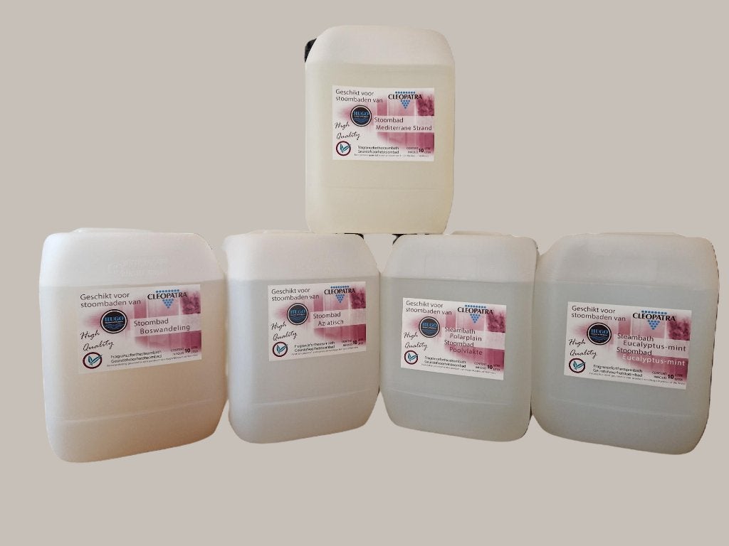Hugo Stoombadgeurstof Poolvlakte 10 Liter, Nieuw, Sauna Service, Ophalen of Verzenden, Info@saunaservice.nl