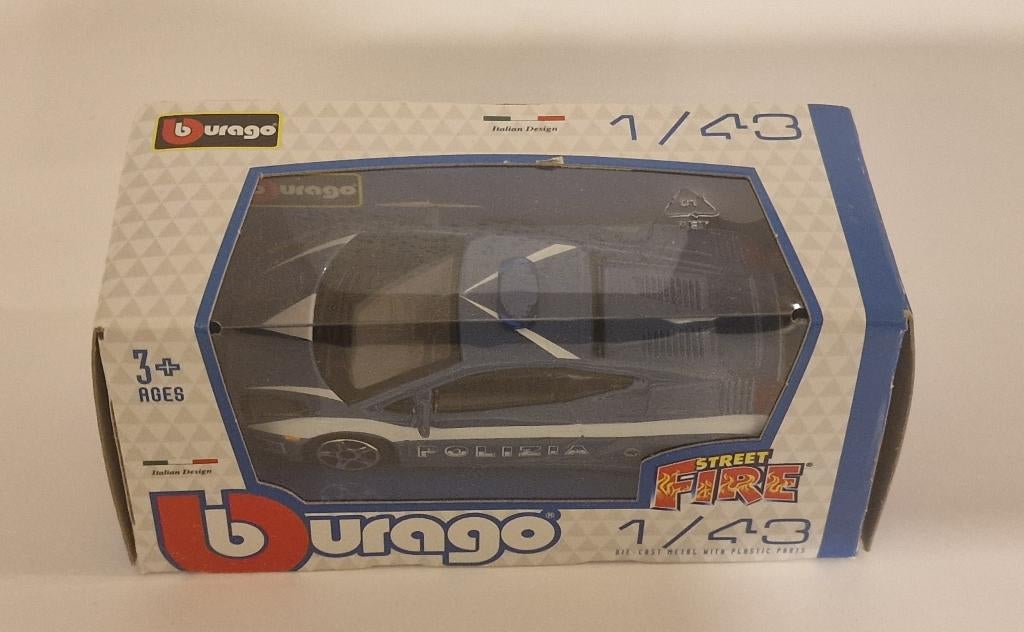 2 Bburago autotjes, Lamborghini Politie en Corvette Stingray, Ophalen of Verzenden, Nieuw, Auto, Overige merken