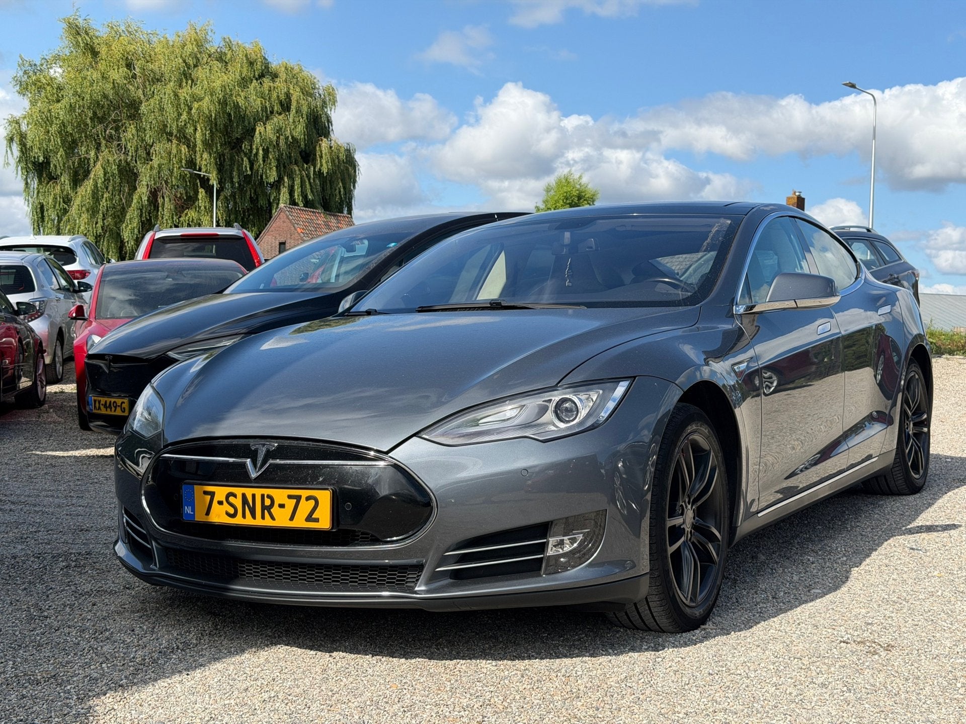 Tesla Model S 85 Base Free Supercharging Accu Reparatie geha, Auto's, Tesla, Achterwielaandrijving, Gebruikt, Zwart, 367 pk