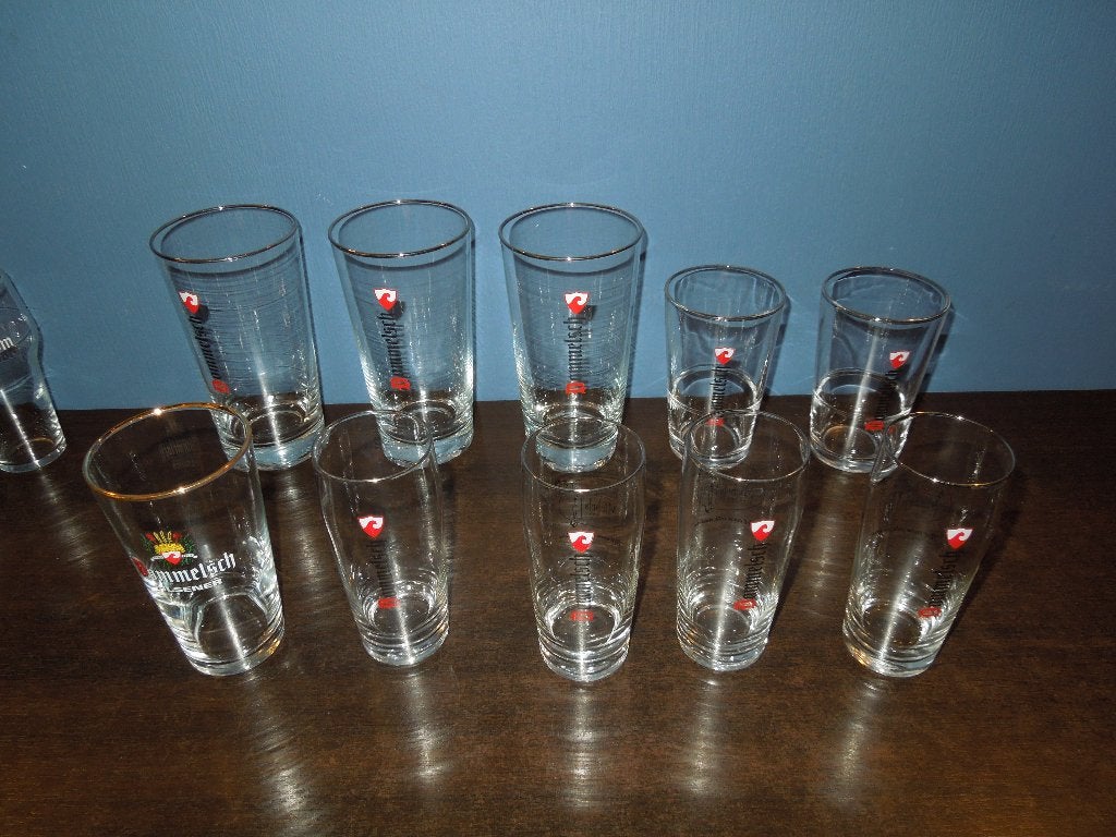Dommelsch Bierglazen Collectie: Vazen en Fluitjes, Ophalen, Gebruikt, Glas of Glazen, Dommelsch