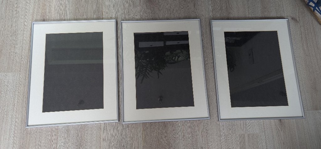 Fotolijst zilver 40x50cm glas (3 stuks), Ophalen of Verzenden, Gebruikt