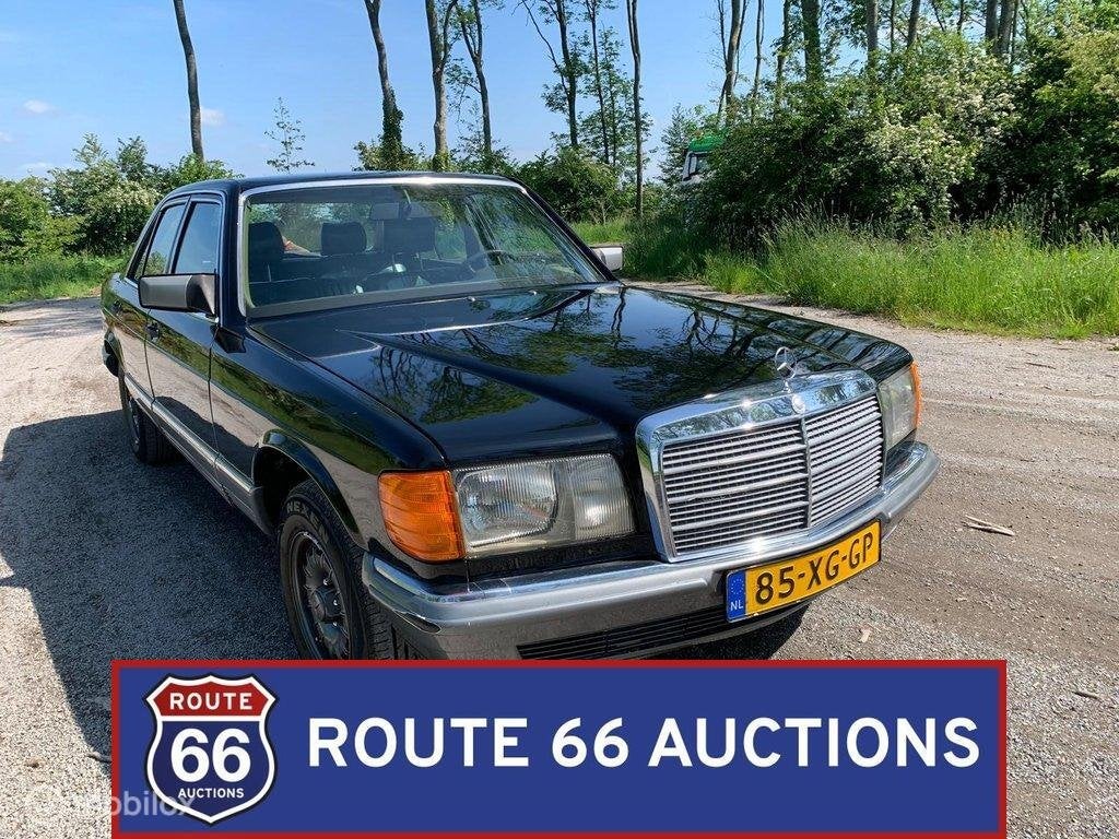 Mercedes-Benz 280 SE | 1981 | Route 66 Auctions, Auto's, Overige carrosserieën, Zwart, Mercedes-Benz, Bedrijf