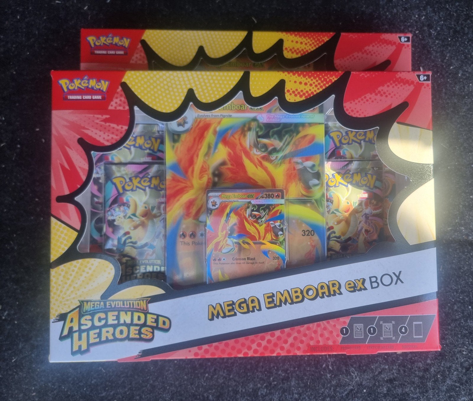 2x Ascended Heroes Mega Emboar ex Box, Ophalen of Verzenden