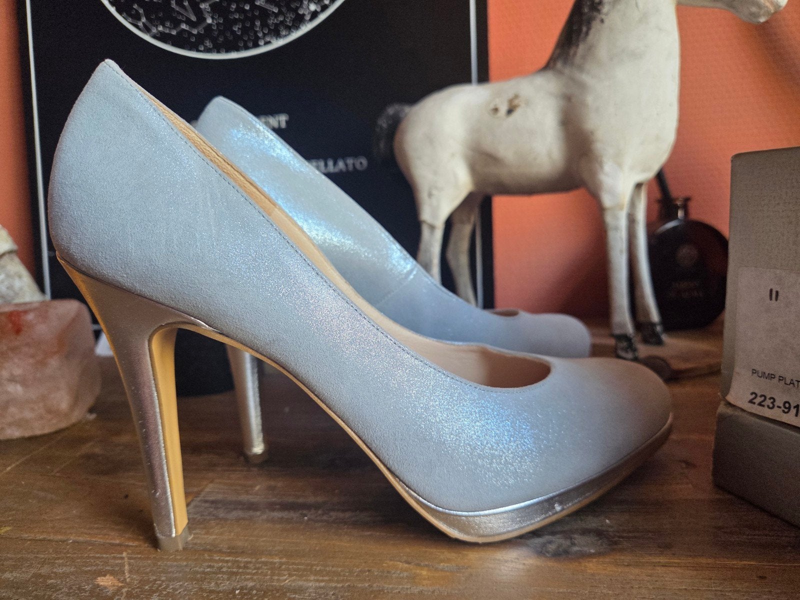 Peter Kaiser Pumps - Lichtblauw/Zilver - Maat 38.5, Peter Kaiser, Pumps, Blauw, Nieuw