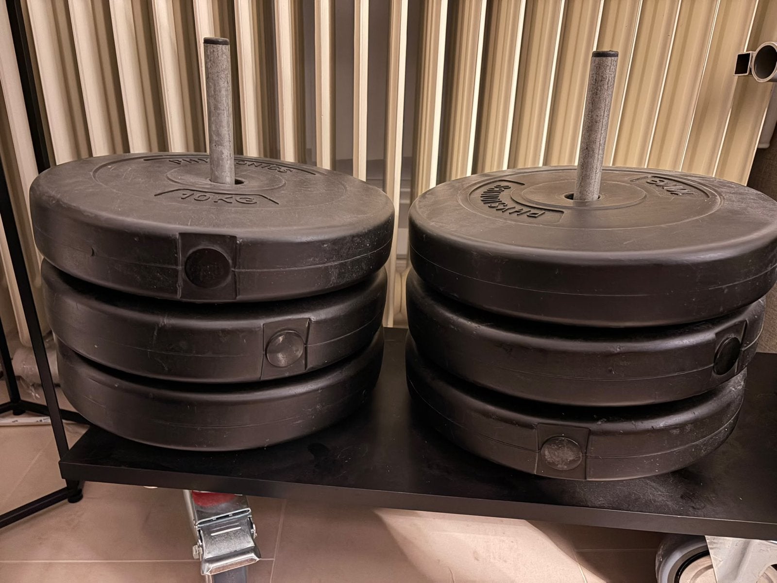 6x 10kg Halterschijven - Physionics, Ophalen, Gebruikt, Halterschijven