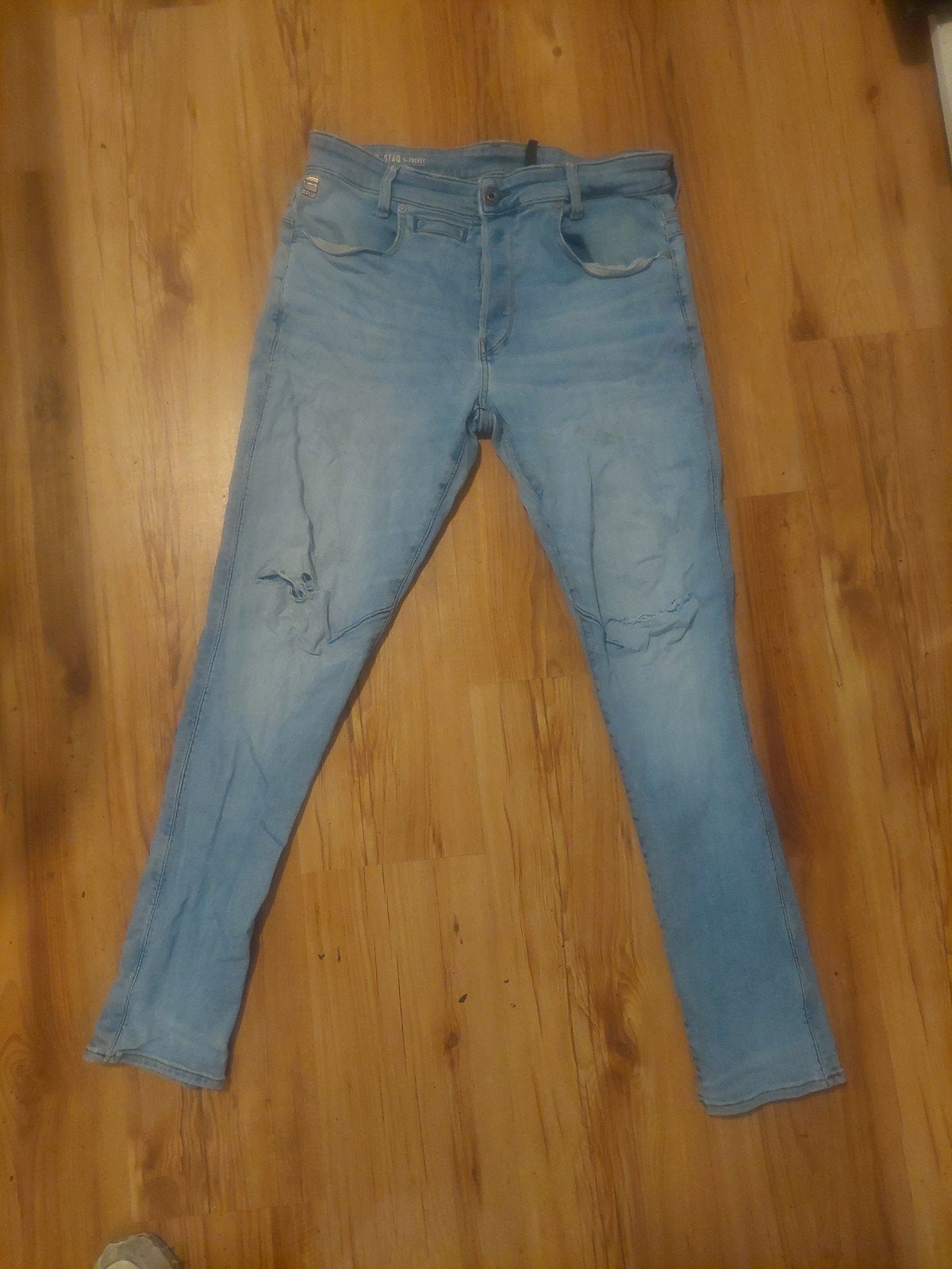 G-Star RAW D-Staq 5-Pocket Slim Jeans 32/32, Blauw, Overige jeansmaten, Ophalen of Verzenden, Gedragen