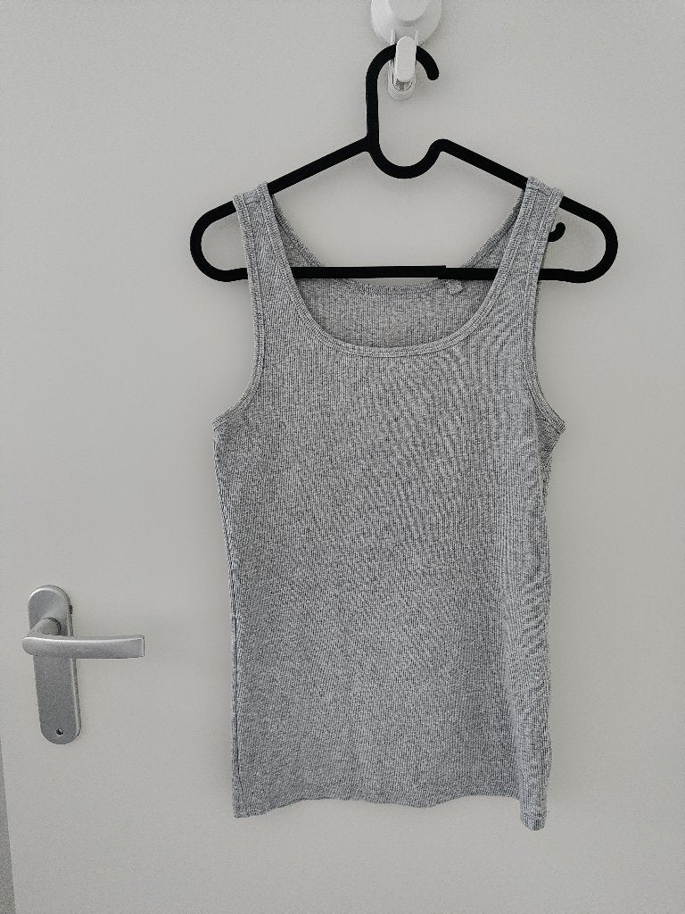 Shirt sleeveless cotton grey size M, Ophalen of Verzenden, Zo goed als nieuw, Grijs, Korte mouw