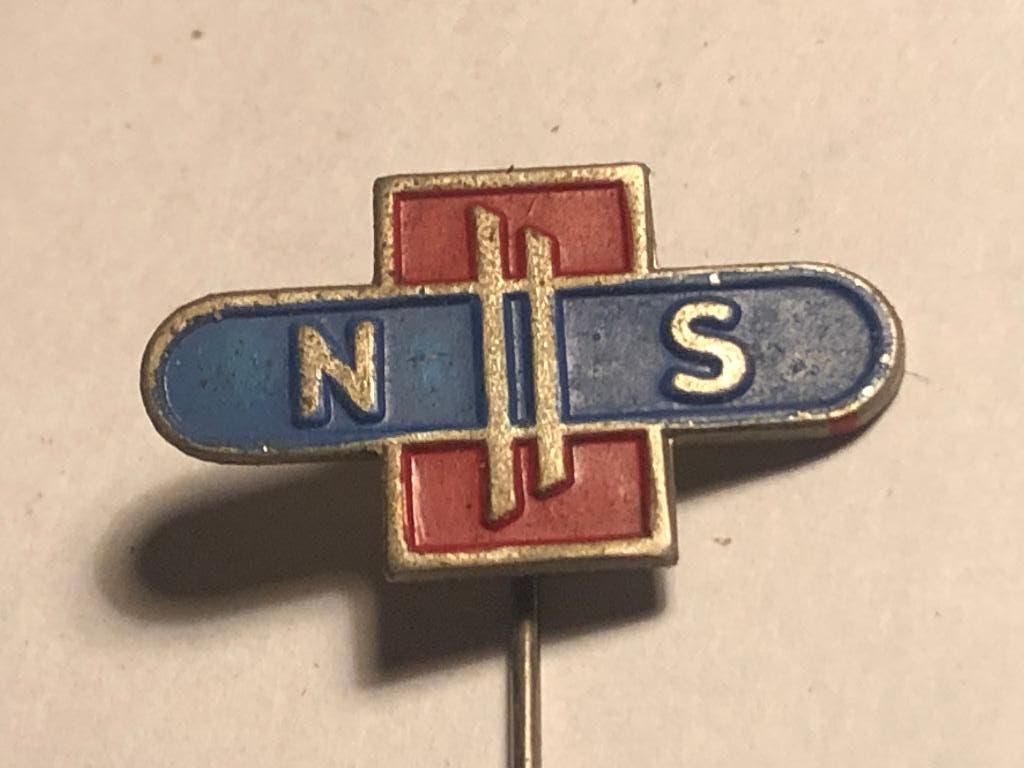 Metalen NS NEDERLANDSE SPOORWEGEN Speld., Verzenden, Zo goed als nieuw, Transport, Speldje of Pin