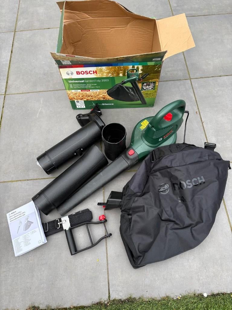 Bladblazer Bosch Universal Garden Tidy 3000, Tuin en Terras, Bladblazers, Ophalen, Met opvangzak, Handgedragen, Zo goed als nieuw