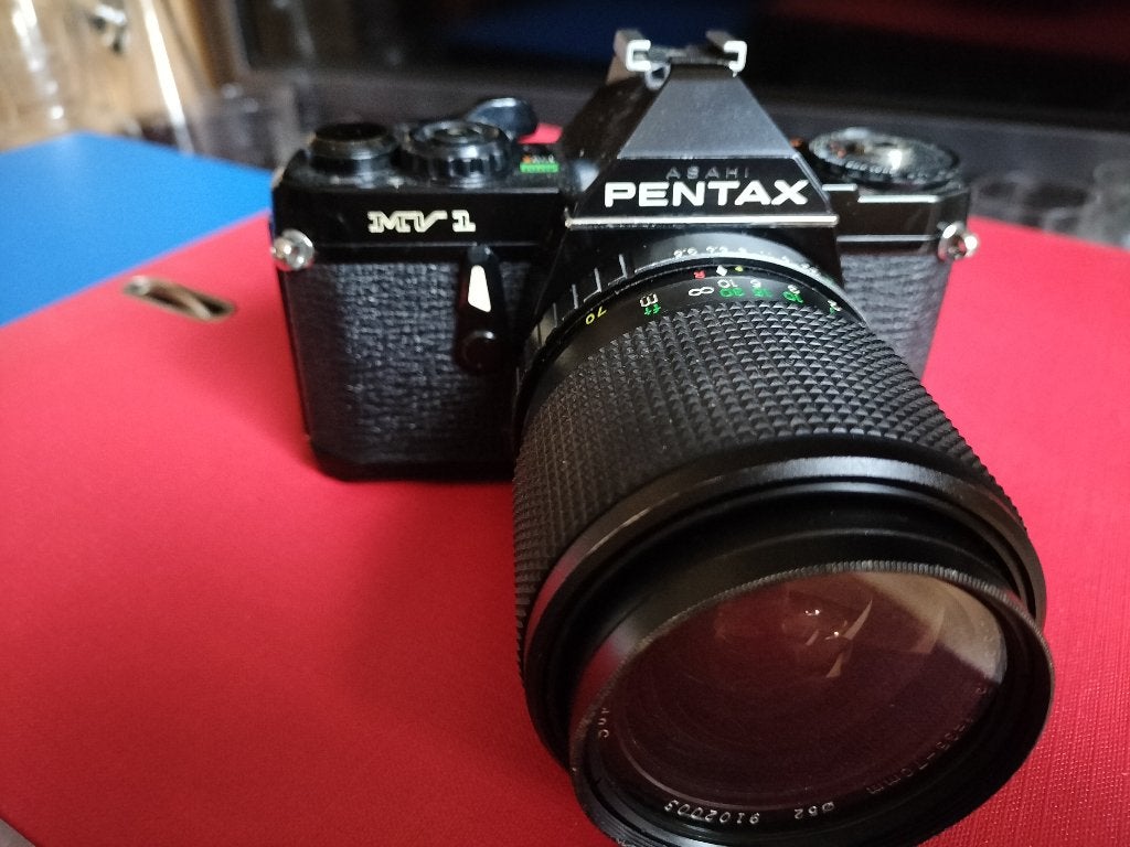 Pentax MV1 plus 35-70 zoom €15,-, Ophalen of Verzenden, Niet werkend, Spiegelreflex, Pentax