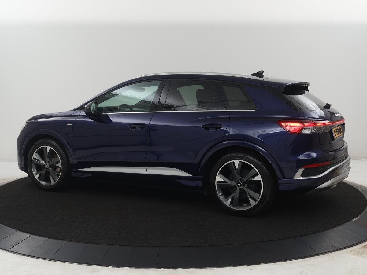 Audi Q4 e-tron 40 S edition 77 kWh | SOH 96% | Camera | Stoe, Automaat, Achterwielaandrijving, Gebruikt, Zwart