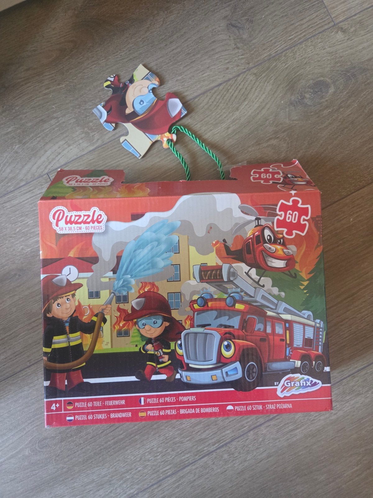 Brandweer puzzel 60 stukjes - Grafix, Ophalen of Verzenden, Meer dan 50 stukjes, Zo goed als nieuw, 4 tot 6 jaar