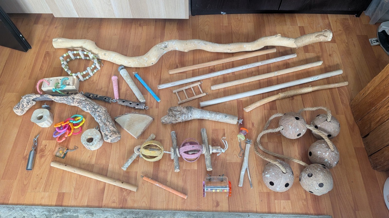 Vogel speelgoed en zit stokken, Ophalen, Speelgoed