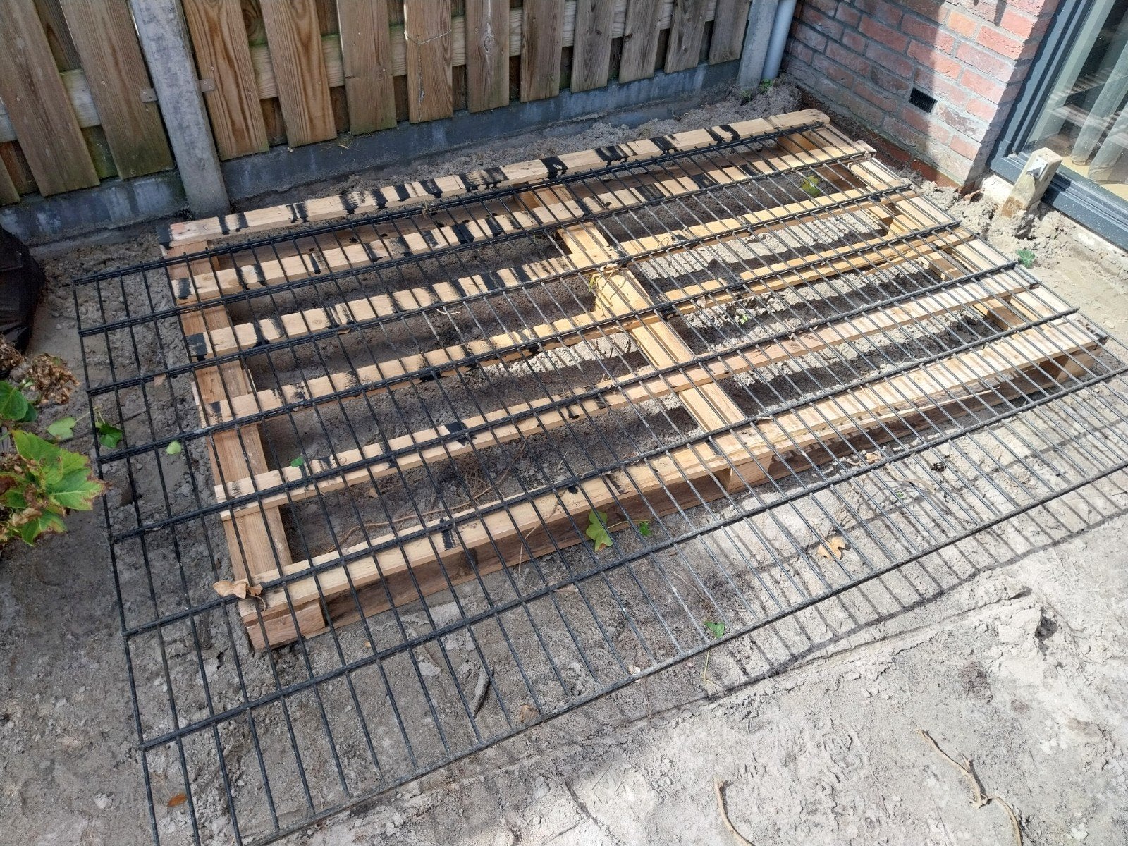 4x stalen gaaspanelen / draadgaas 140 x 215 cm – zwart, Ophalen, Gebruikt, Overige materialen, Gaashekwerk