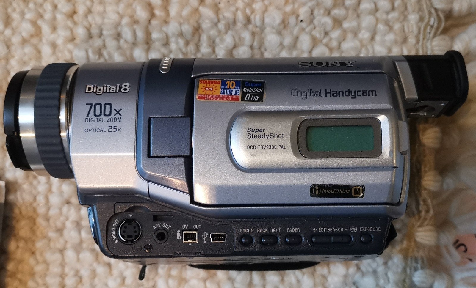 Sony Video 8, hi8 en Digital8 DCR-TRV238E Handyman Camcorder, 20x of meer, Overige soorten, Ophalen of Verzenden, Zo goed als nieuw