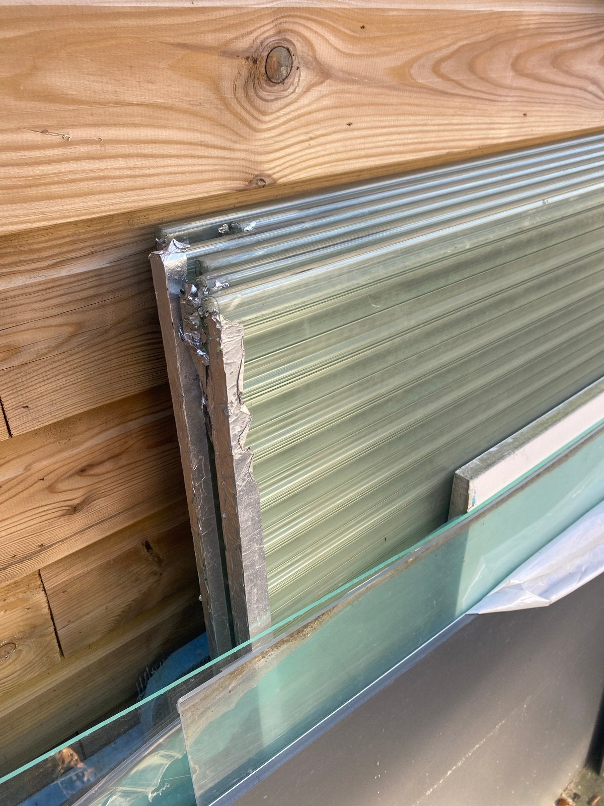 overkapping van polycarbonaat platen, Ophalen, Gebruikt, Veranda