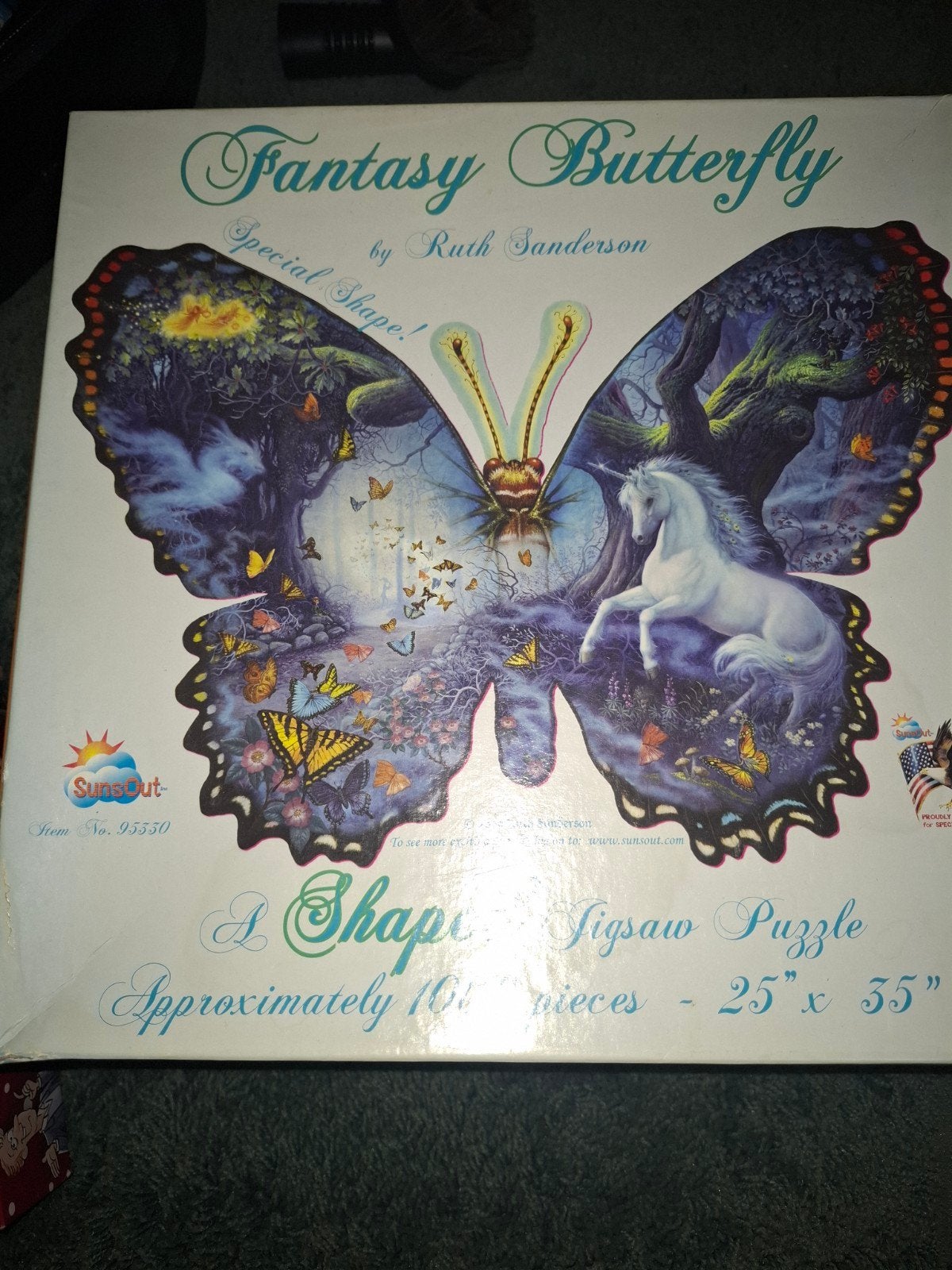 Fantasy Butterfly Legpuzzel - Speciale Vorm, Ophalen of Verzenden, 500 t/m 1500 stukjes, Gebruikt, Legpuzzel