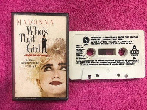 Madonna zeldzame muziek cassette OST Who's that girl TOPPER, Gebruikt, Filmmuziek en Soundtracks, Ducoso, 1 bandje
