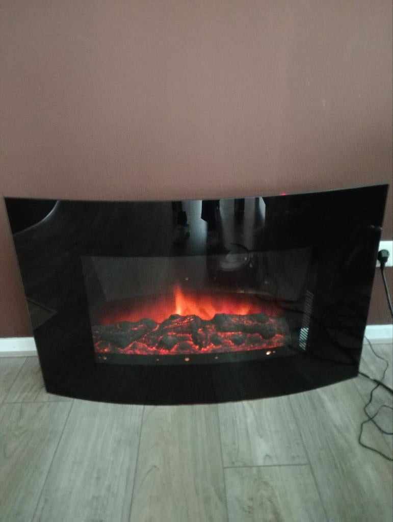 Sfeerhaard Eurom Valencia - 90x56cm - Zo goed als nieuw, Ophalen, Zo goed als nieuw, Hangende haard, Elektrische haard