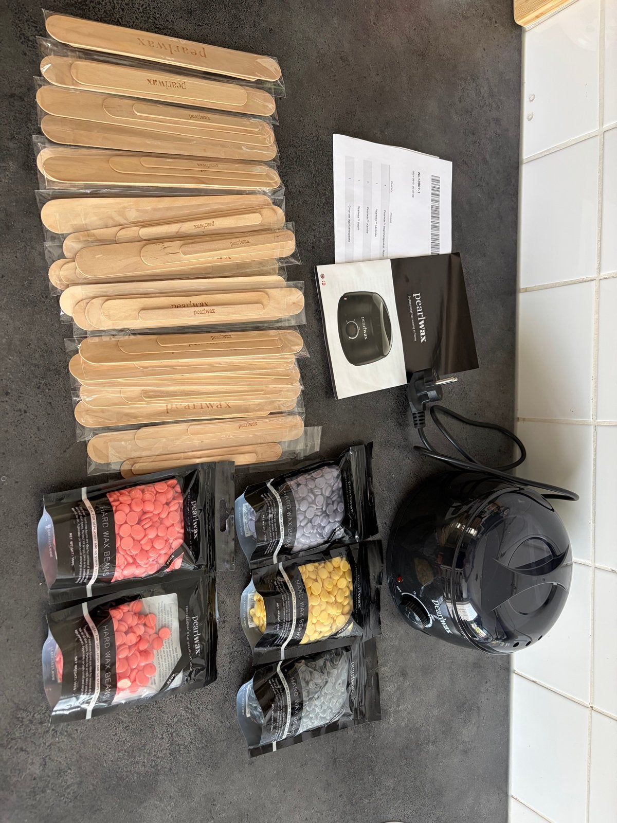 Pearlwax waxapparaat, Ophalen, Zo goed als nieuw, Scheren en Epileren