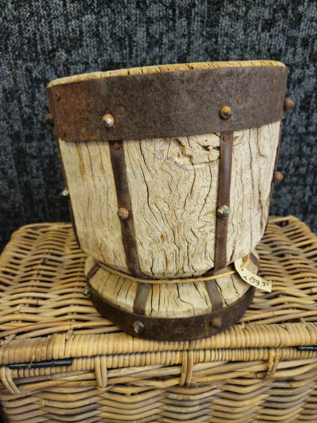 Brocante Landelijke Oude vijzel., Antiek en Kunst, Ophalen of Verzenden
