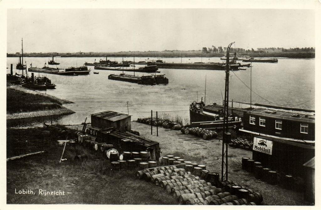 Lobith, Rijnzicht - schepen - 1956 gelopen, Verzenden, 1940 tot 1960, Gelopen, Noord-Brabant