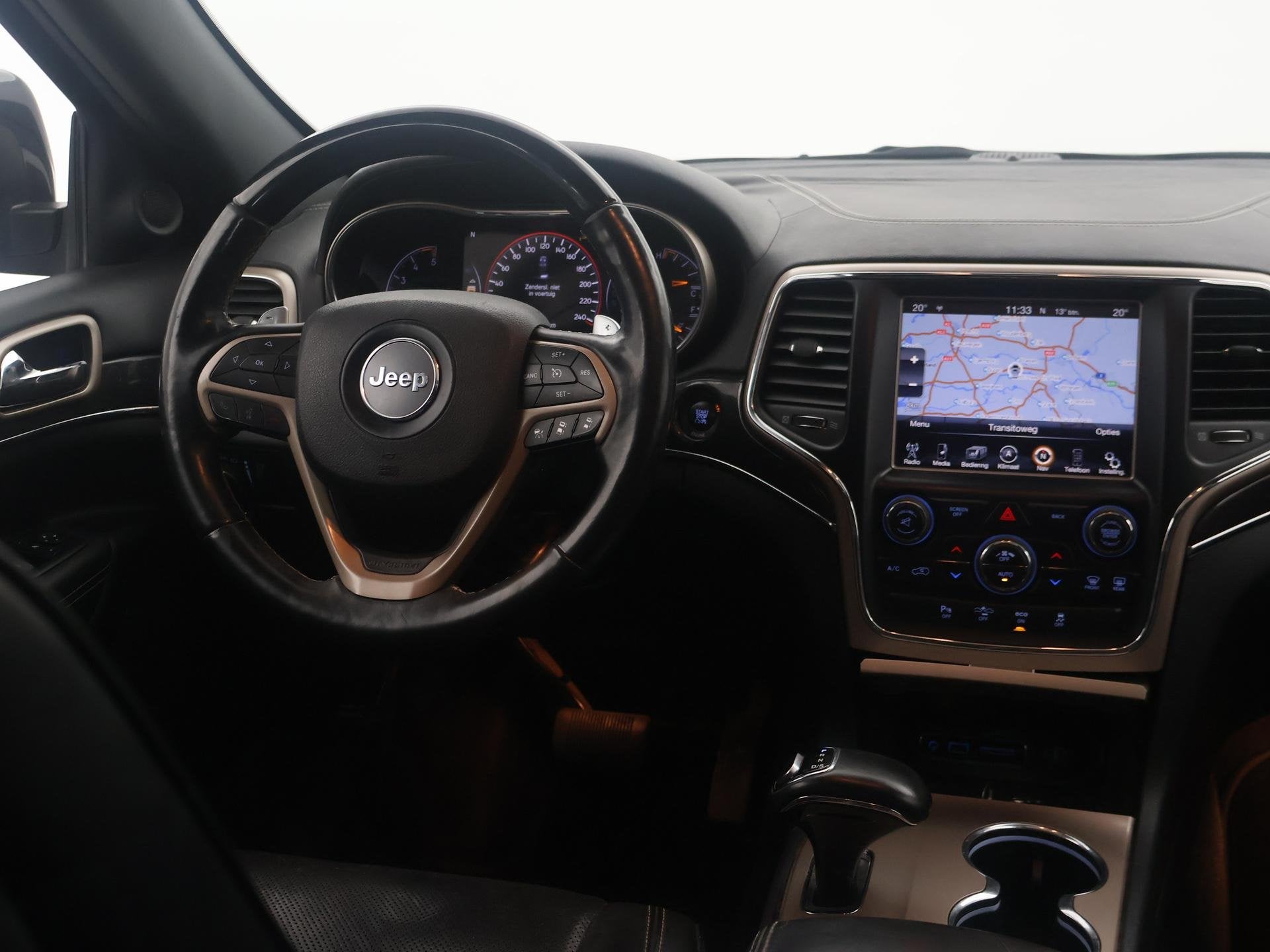 Jeep Grand Cherokee 3.0 CRD AUT. GRIJS KENTEKEN OVERLAND + A, Auto's, Jeep, Gebruikt, 190 pk, 2987 cc, Leder