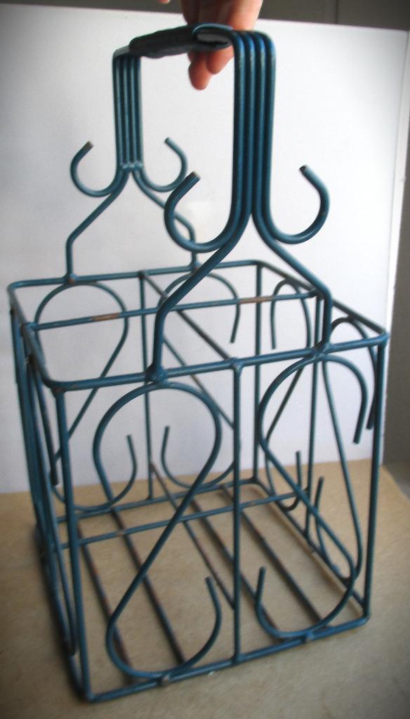 Flessenrek~Flesrek~Verdigris Smeedijzeren Metalen rek, Ophalen of Verzenden