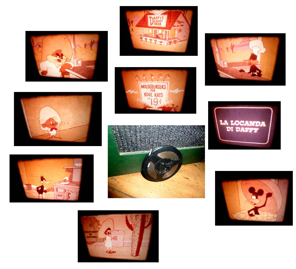 8mm film Speedy Gonzales Daffy Duck La Locanda 60mt geluid, Ophalen of Verzenden, 8mm film