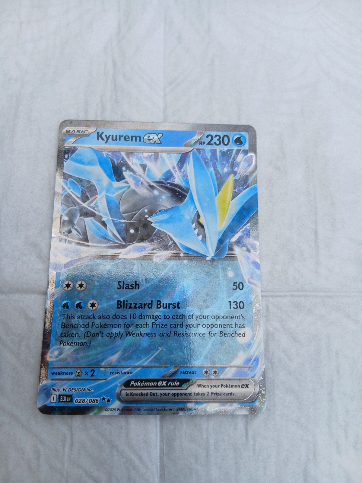 Kyurem EX Pokémon kaart - Nieuwstaat, Ophalen of Verzenden, Nieuw, Losse kaart