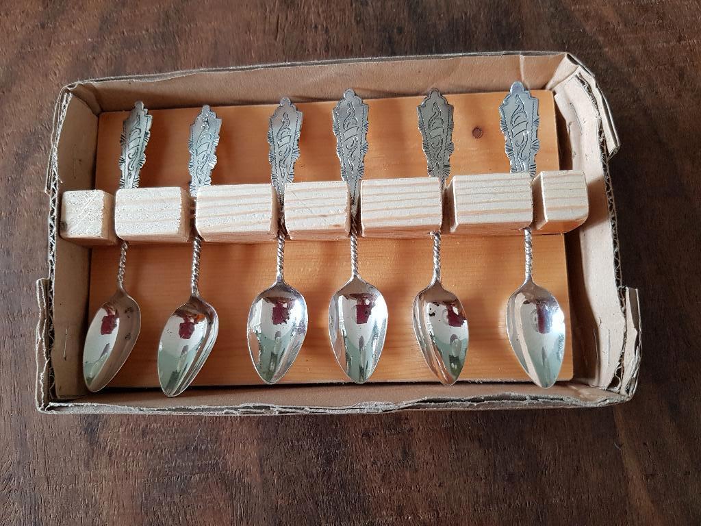 6 zilveren lepeltjes, jaren '20 hanekam J.H. v.d. Bergh, Ophalen of Verzenden