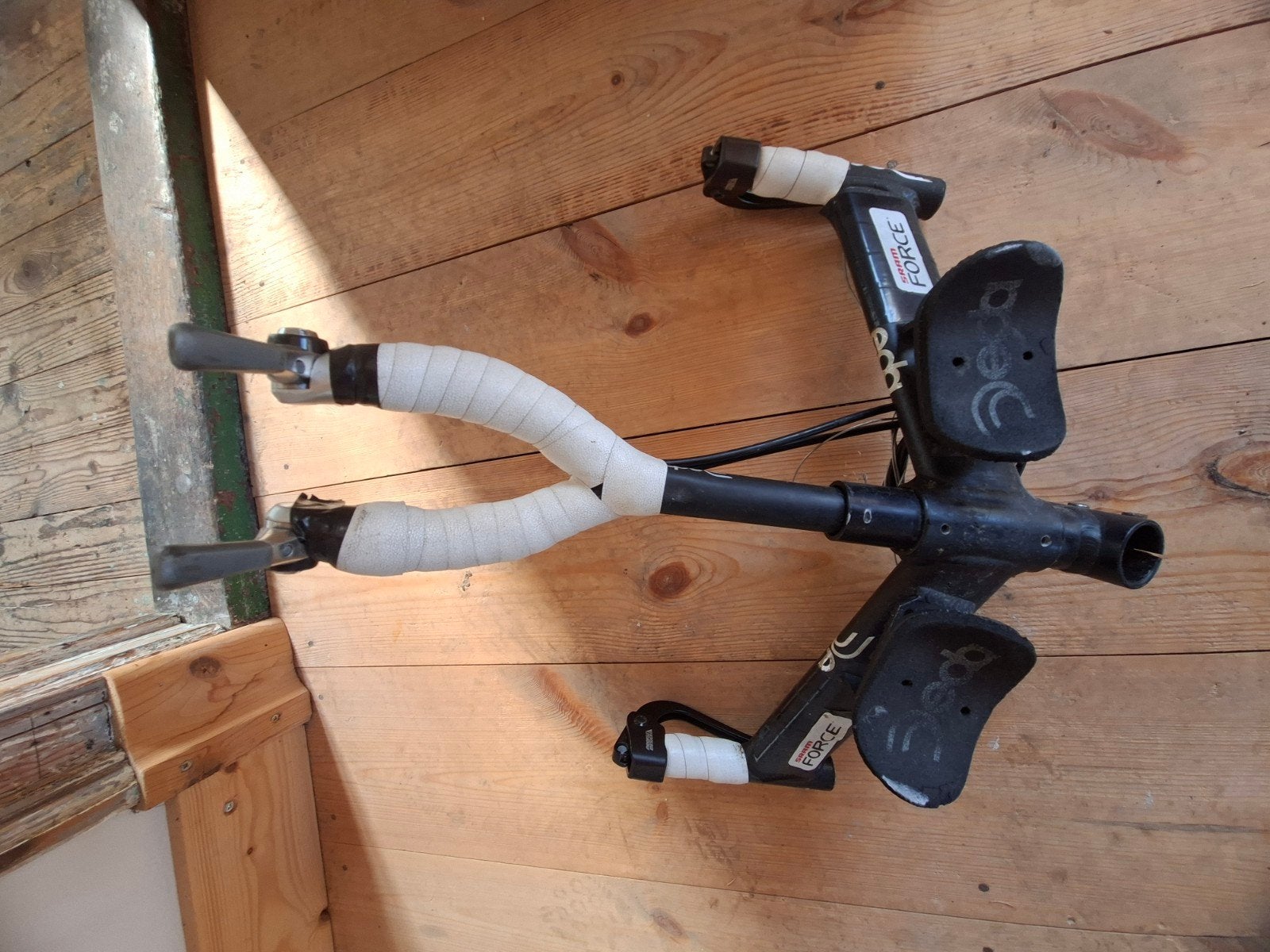 SRAM Force Tijdritstuur met Shifters en Remhendels, Fietsen en Brommers, Fietsonderdelen, Gebruikt, Stuur, Racefiets, Ophalen of Verzenden