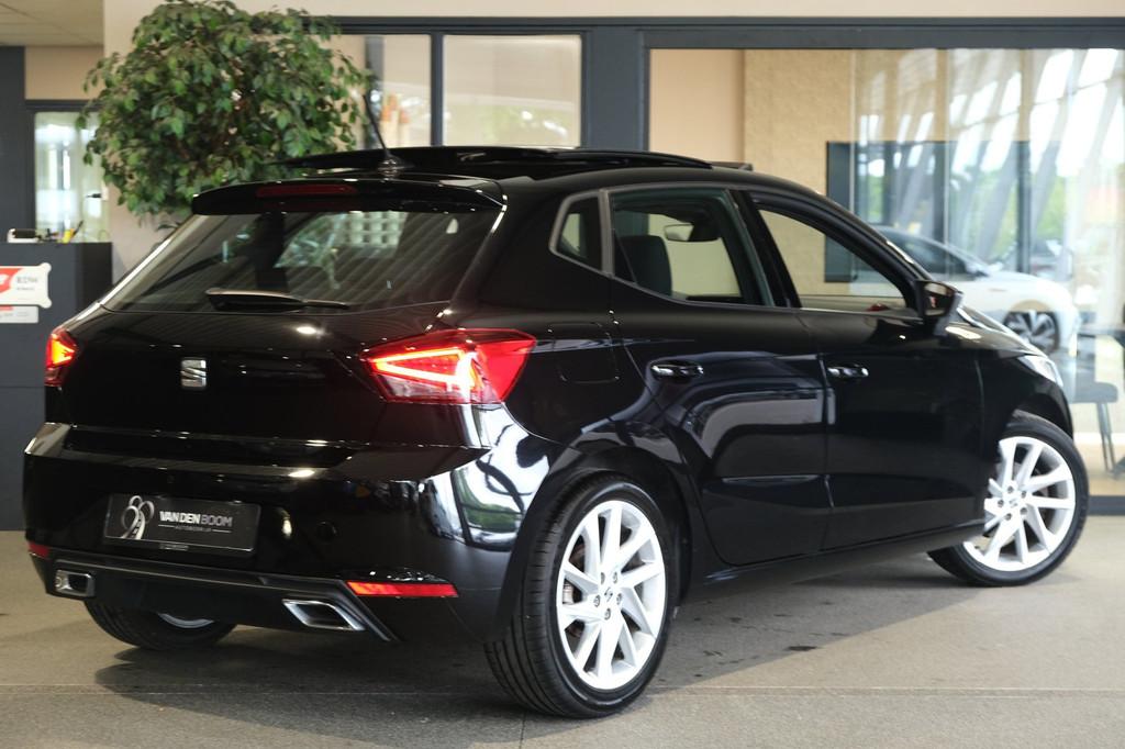 Seat Ibiza 1.0 FR DSG 110PK Facelift Pano Navi Led Camera, Stof, Gebruikt, Zwart, 580 kg