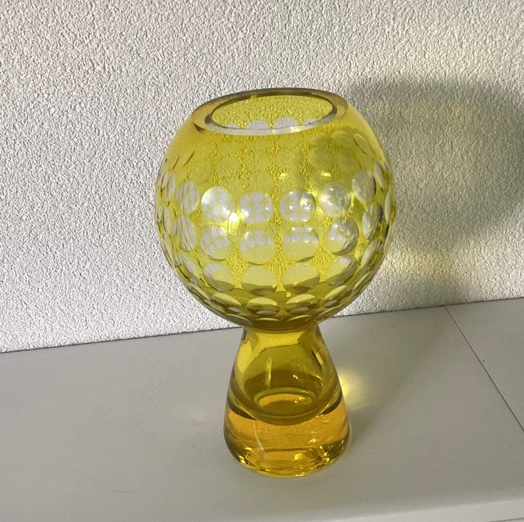 Vaas kristalglas jaren 60/70 (DDR), Antiek en Kunst, Ophalen of Verzenden