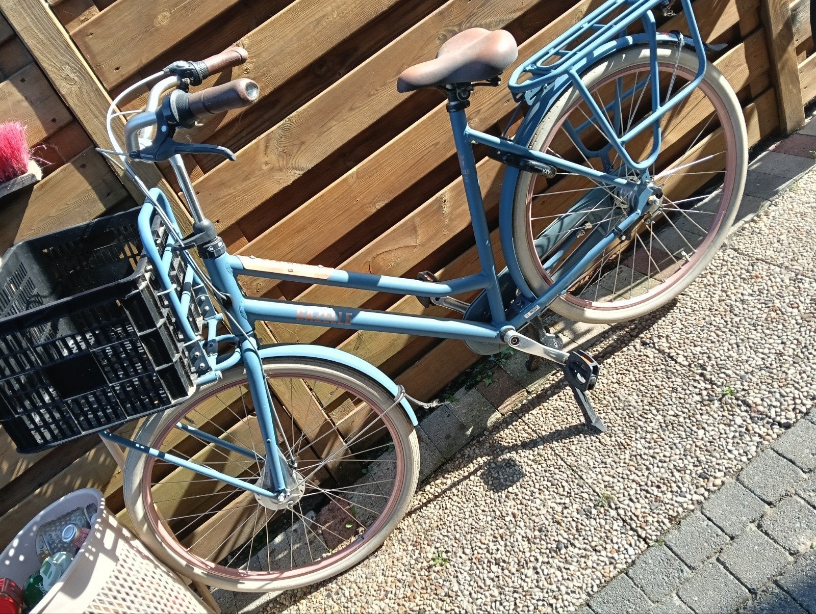 Gazelle HeavyDuty transportfiets - Lichtblauw, Fietsen en Brommers, Ophalen, Versnellingen, Gazelle, Trommelrem