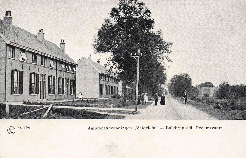 702-373-009 Ambtenaarswoningen Veldzicht Balkbrug A/D Dedem, Verzamelen, Verzenden, Voor 1920, Overijssel