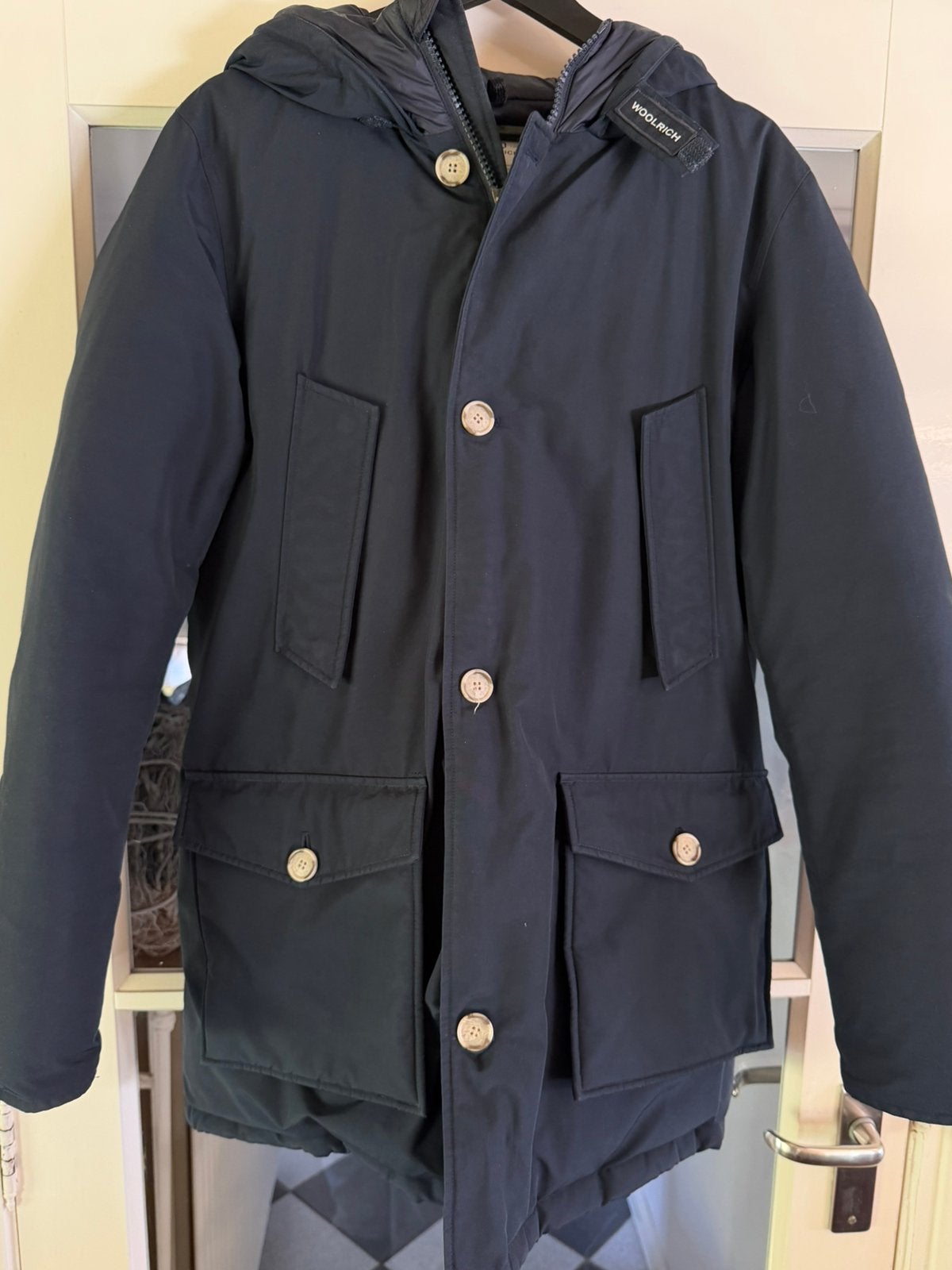 Woolrich winterjas jongens maat 16, Ophalen of Verzenden, Zo goed als nieuw, Maat 46 (S) of kleiner, Blauw