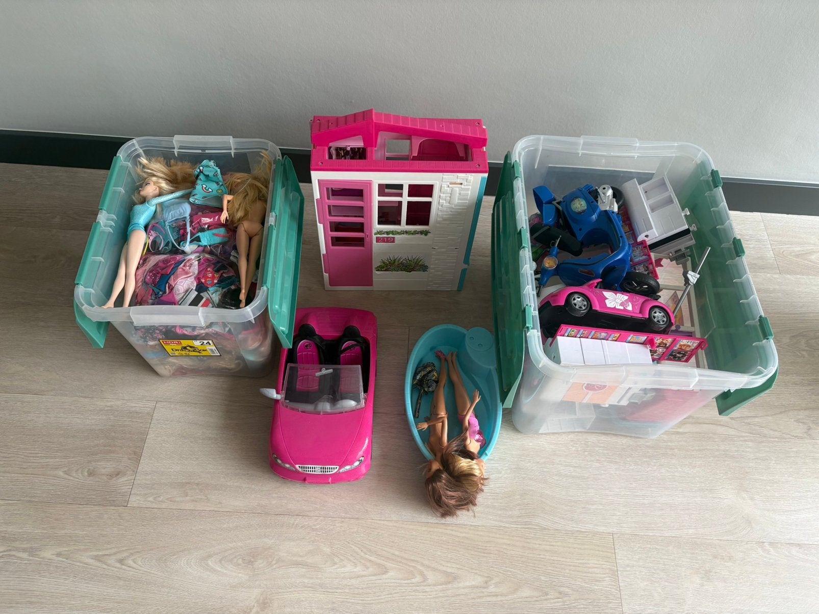 Divers barbiespul, Ophalen, Gebruikt