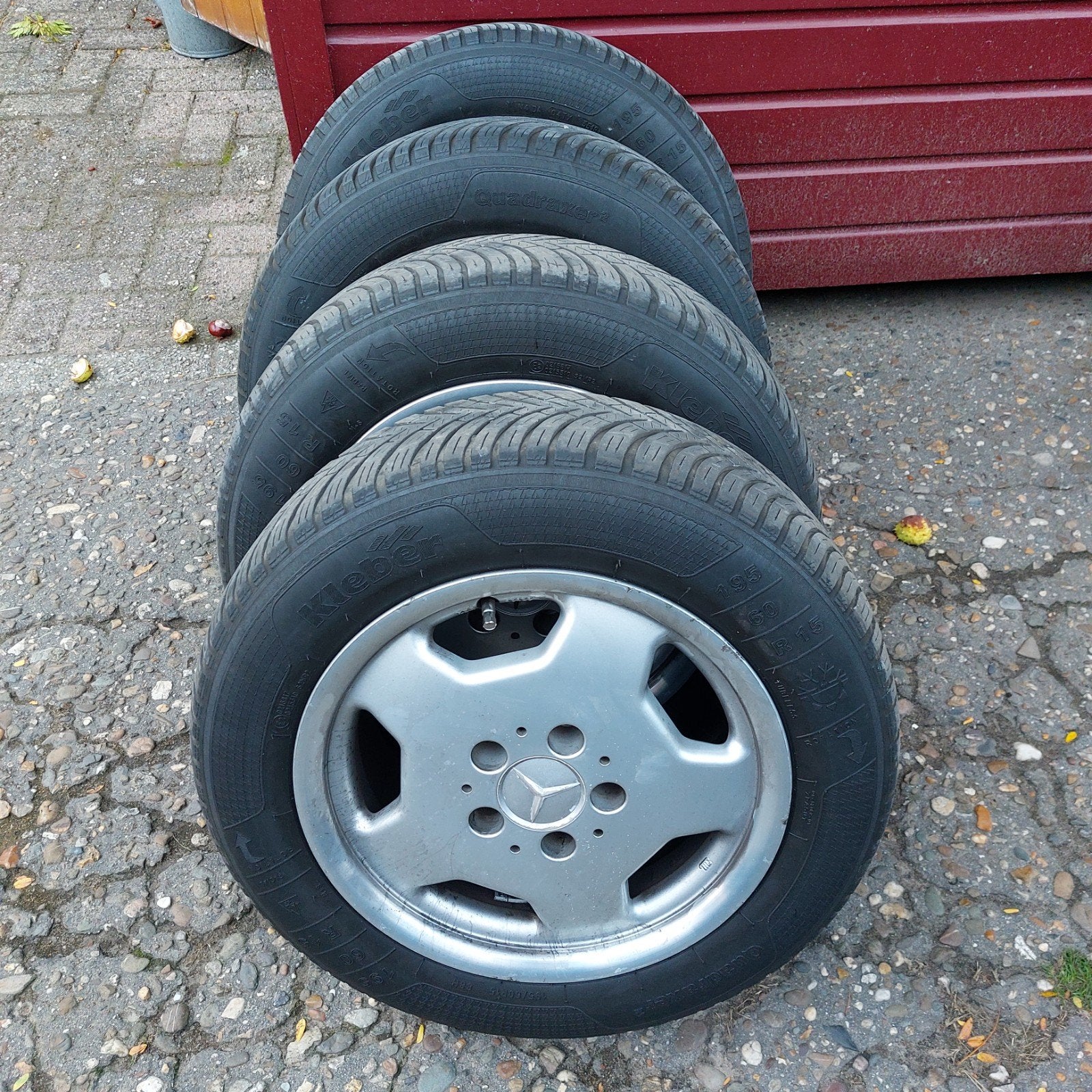 Mercedes aluminium velgen 195/ 60/ R 15, Auto-onderdelen, 15 inch, 195 mm, Winterbanden, Ophalen of Verzenden