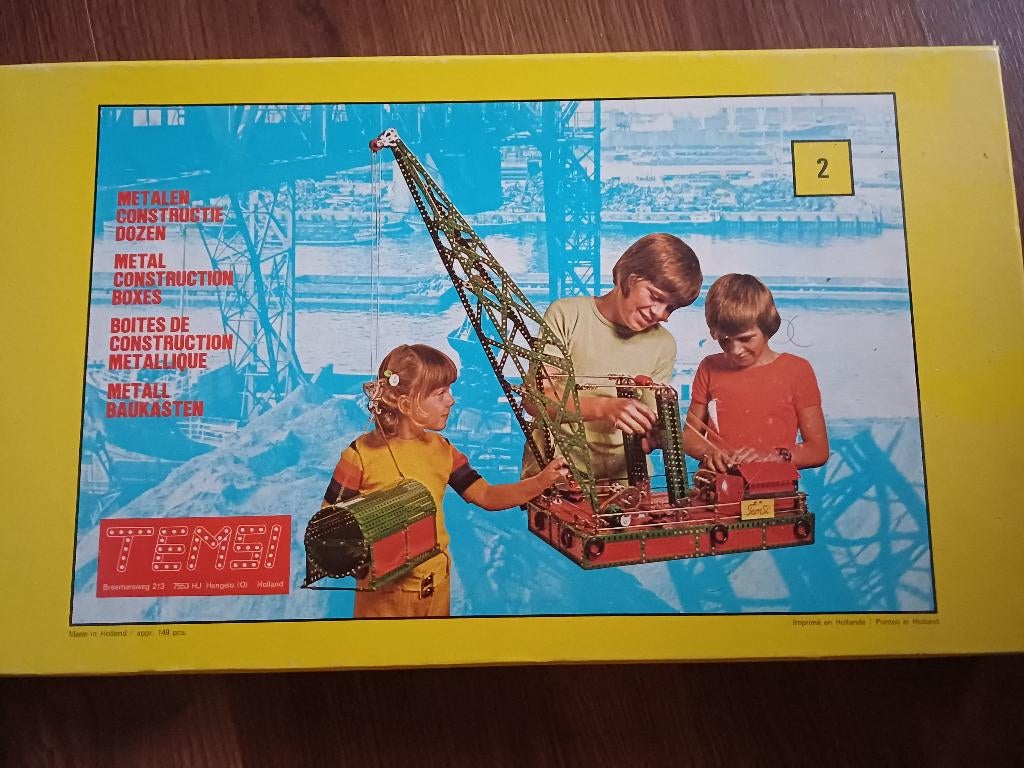 Temsi metalen contructie doos (Meccano), Ophalen